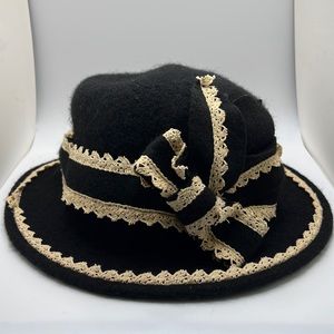 Black and Tan Lace Hat